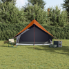 Camping Tent A-Frame 5-Person Grey and Orange Waterproof