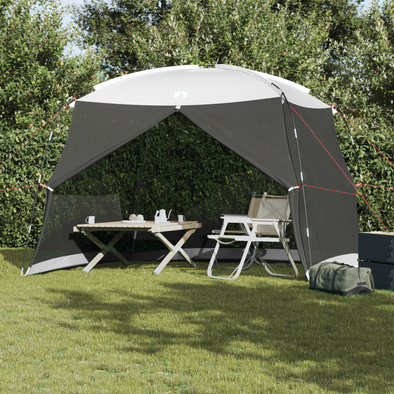 Camping Mosquito Net with Door Grey 6-Person Waterproof