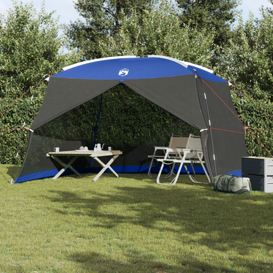 Camping Mosquito Net with Door Blue 5-Person Waterproof