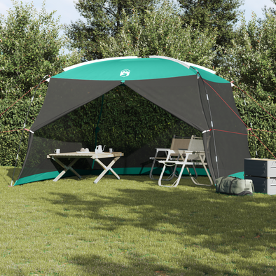 Camping Mosquito Net with Door Green 4-Person Waterproof