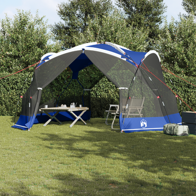 Camping Mosquito Net with Doors Blue 10-Person Waterproof
