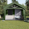 Camping Tent with Windows Green 10-Person Waterproof