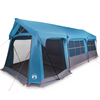 Camping Tent with Windows Blue 10-Person Waterproof