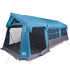 Camping Tent with Windows Blue 10-Person Waterproof