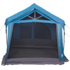 Camping Tent with Windows Blue 10-Person Waterproof