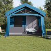 Camping Tent with Windows Blue 10-Person Waterproof