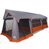 Camping Tent with Windows Grey and Orange 10-Person Waterproof