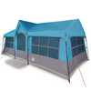 Camping Tent with Windows Blue 12-Person Waterproof