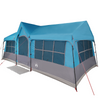 Camping Tent with Windows Blue 12-Person Waterproof
