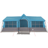 Camping Tent with Windows Blue 12-Person Waterproof
