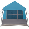 Camping Tent with Windows Blue 12-Person Waterproof
