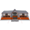 Camping Tent with Windows Grey and Orange 12-Person Waterproof