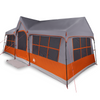 Camping Tent with Windows Grey and Orange 12-Person Waterproof