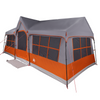 Camping Tent with Windows Grey and Orange 12-Person Waterproof