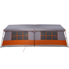 Camping Tent with Windows Grey and Orange 12-Person Waterproof