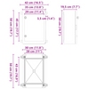 Control Cabinet IP65 Waterproof Grey 35x19,5x50 cm ABS Plastic