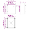 Control Cabinet IP65 Waterproof Grey 40x24x50 cm ABS Plastic