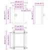 Control Cabinet IP65 Waterproof Grey 21x13x28 cm ABS Plastic