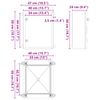 Control Cabinet IP65 Waterproof Grey 40x24,5x50 cm ABS Plastic