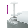 Camping Toilet grey body+white lid