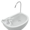Camping toilet light blue body + white lid colour Not Applicable