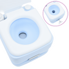 Camping toilet light blue body + white lid colour Not Applicable