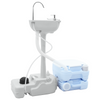 Camping toilet light blue body + white lid colour Not Applicable