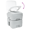 Camping Toilet Grey Body + White Lid Not Applicable