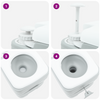 Camping Toilet Grey Body + White Lid Not Applicable