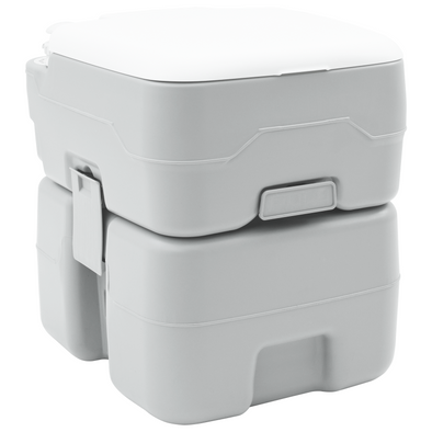 Camping Toilet Grey Body + White Lid Not Applicable