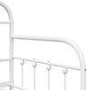 Beds & Bed Frames White Metal 80 x 200 cm Durable Bed Frame