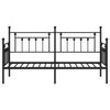 Beds & Bed Frames Black Metal 75 x 190 cm Black Bed Frame
