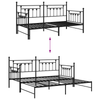 Beds & Bed Frames Black Metal 90 x 190 cm