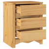Bedside Cabinet "DRAMMEN" 45x35x56 cm Solid Wood Pine