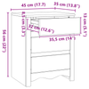 Bedside Cabinet "DRAMMEN" 45x35x56 cm Solid Wood Pine