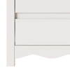 Bedside Cabinet "DRAMMEN" White 45x35x56 cm Solid Wood Pine