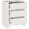 Bedside Cabinet "DRAMMEN" White 45x35x56 cm Solid Wood Pine