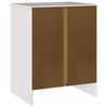Bedside Cabinet "DRAMMEN" White 45x35x56 cm Solid Wood Pine