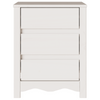 Bedside Cabinet "DRAMMEN" White 45x35x56 cm Solid Wood Pine