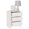 Bedside Cabinet "DRAMMEN" White 45x35x56 cm Solid Wood Pine