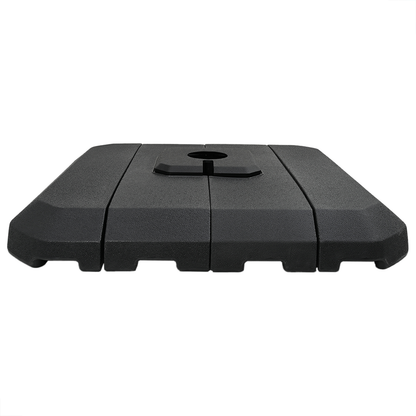 Cantilever Parasol Base Set 4 pcs Black 98 x 98 x 13 cm Plastic