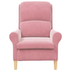 Dusty Pink Armchair Dusty Pink Polyester covering, Wooden frame