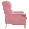 Dusty Pink Armchair Dusty Pink Polyester covering, Wooden frame