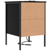 Bedside Cabinet Black oak 42 x 41 x 61 cm Engineered wood