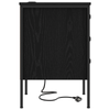 Bedside Cabinet Black oak 42 x 41 x 61 cm Engineered wood