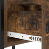 Bedside Cabinet with Drawer Smoked oak Engineered wood