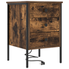 Bedside Cabinet with Drawer Smoked oak Engineered wood
