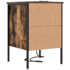 Bedside Cabinet with Drawer Smoked oak Engineered wood