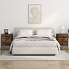Bedside Cabinet with Drawer Smoked oak Engineered wood