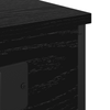 Bedside Cabinets with Shelf with Storage 2 pcs Black oak Engineered wood
